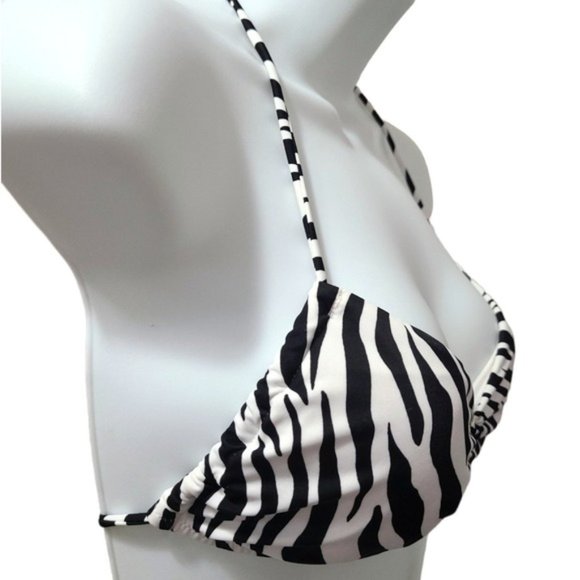 Victoria's Secret Swim Top Zebra Print ,Size S 🎈 - Picture 3 of 13